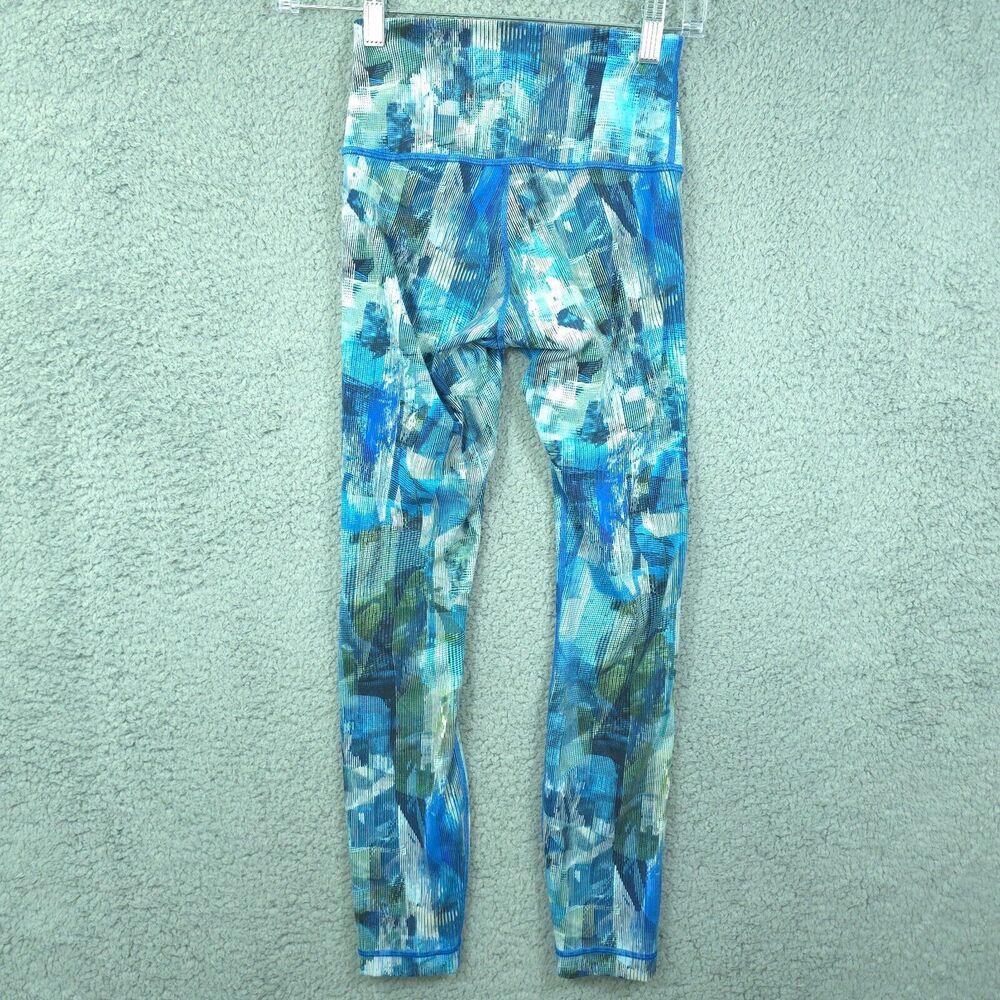 Lululemon Women's Wunder Under Crop Leggings Blue Size 2 W5BCSH - Picture 3 of 10